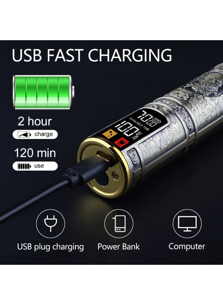 Professional Hair And Beard Clipper With High Capacity Li-ion Battery And Fast Charging, 6 Separate Comb Attachments and 1 Protection Cap | LED Display, Perfect for Home and Saloon - Image 5